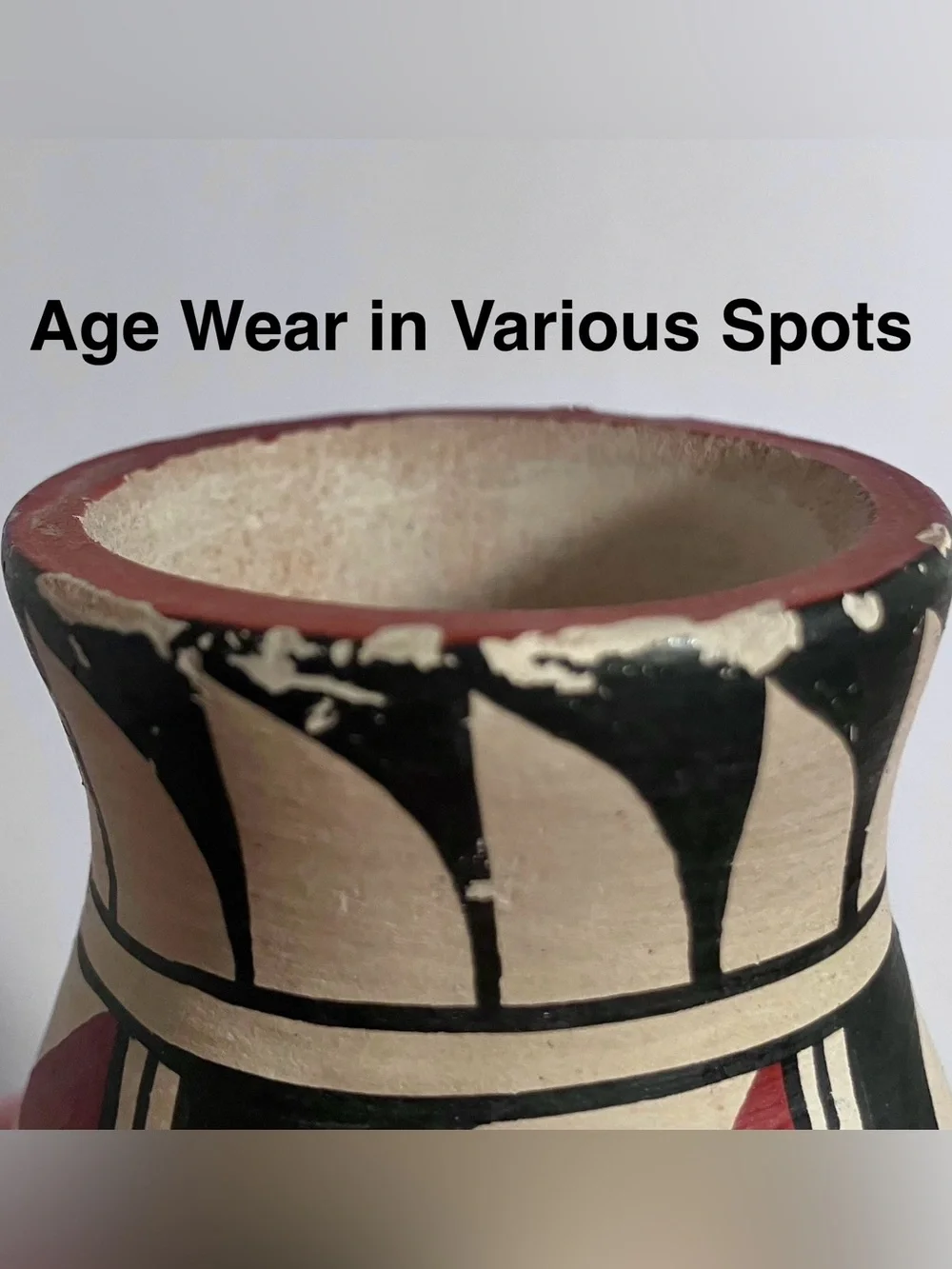 JEMEZ PUEBLO Pottery Bud Vase / SIGNED ‘JC’ / 3 Inches / NEW MEXICO Native Clay